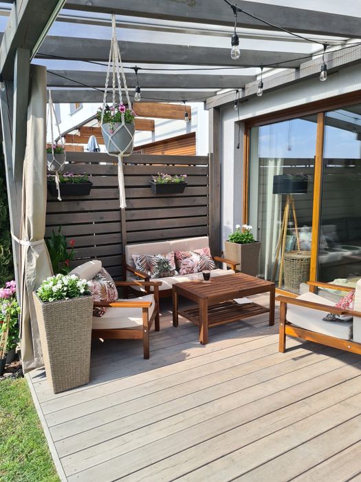 Sprzedam drewniane meble ogrodowe + stolik IKEA