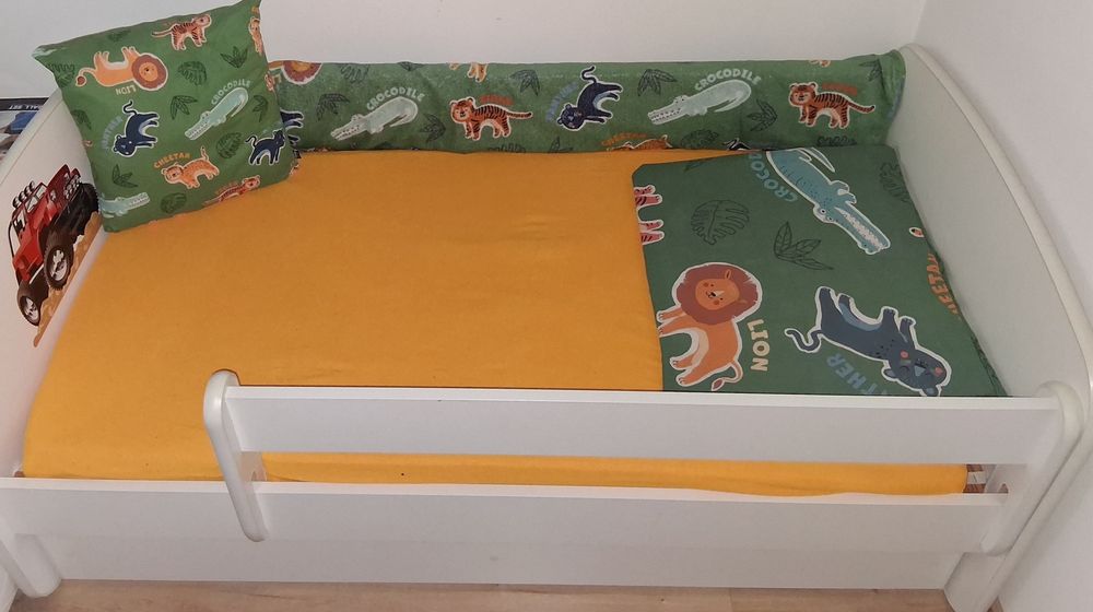 Łóżko z szufladą  140×70 materac pościel