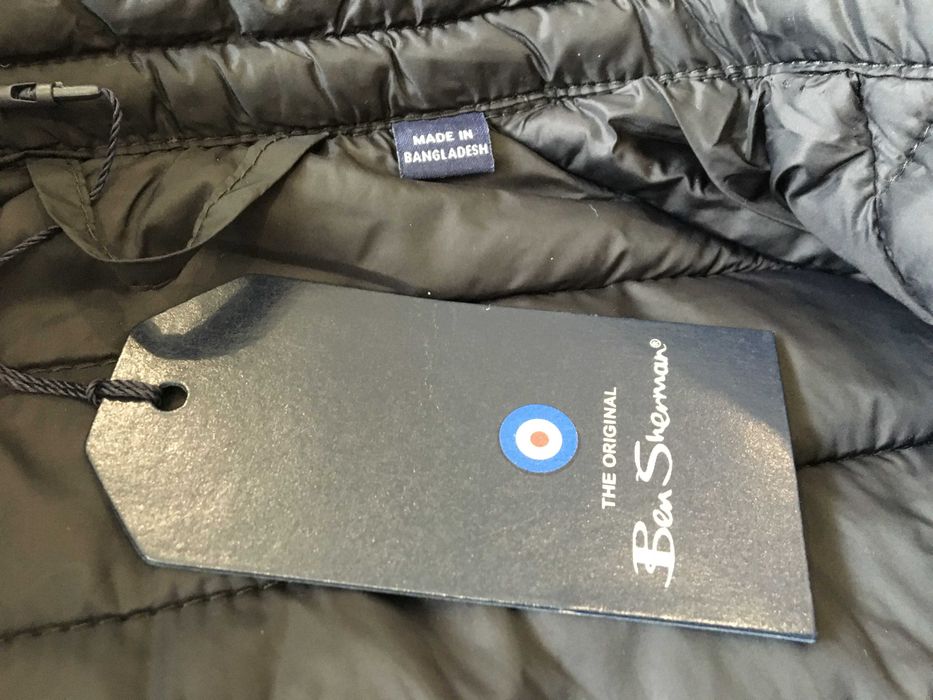 Męska  kurtka przejściowa pikowana Ben Sherman rozm M czarna nowa