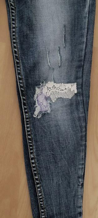Calças de ganga, tamanho XS, usadas. Regular Denim