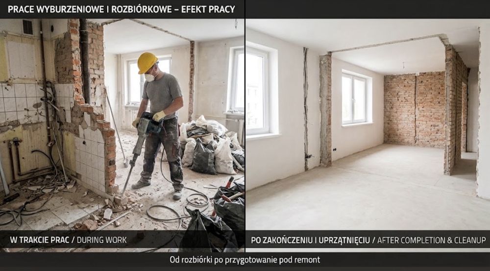 Prace wyburzeniowe i rozbiórkowe – szybko, sprawnie i profesjonalnie
