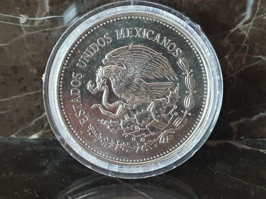 100 dolarów 1985 Meksyk moneta srebrna 31,1 gr
