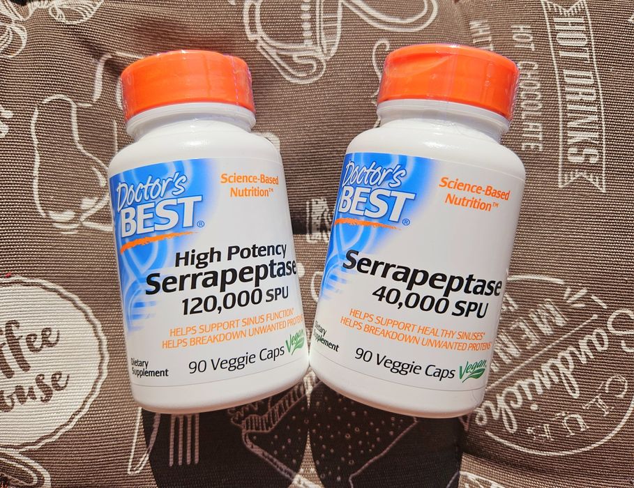 Doctor's Best серрапептаза serrapeptase серапептаза 40000 120000 SPU