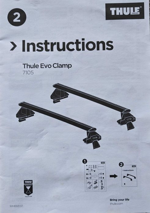Thule Wingbar Evo135 + Thule 7105 Evo Clamp + Thule kit 5038 do Renault Talisman 4dr sedan 2016-