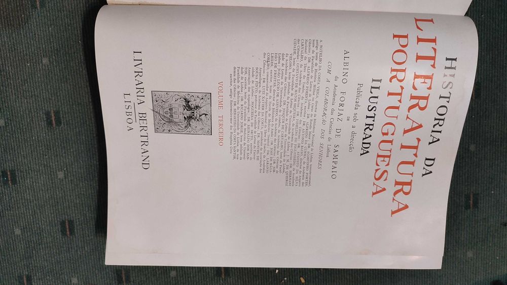 História da Literatura Ilustrada-Albino Forjaz de Sampaio - 3 Volumes