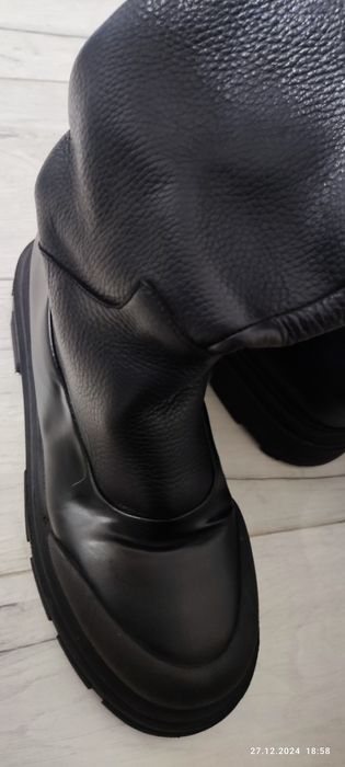 Сапоги ZARA® (кожаные,на меху) 40 р. и 39р.