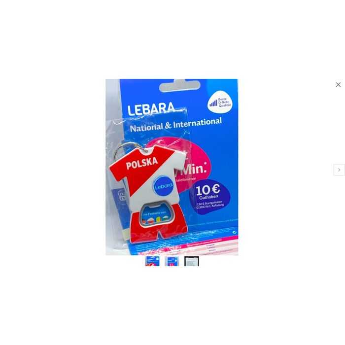Lebara DE Deutschland Karta SIM Card PrePaid +49 SIM 7.00€ Aktywna
