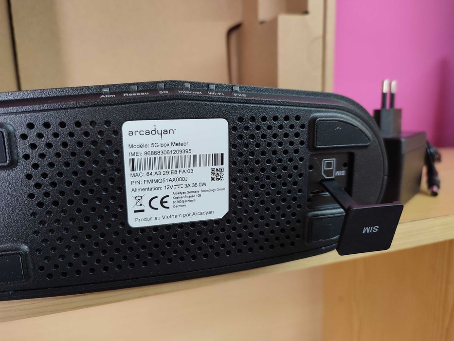 Router 5G Meteor Arcadyan de cartão SIM