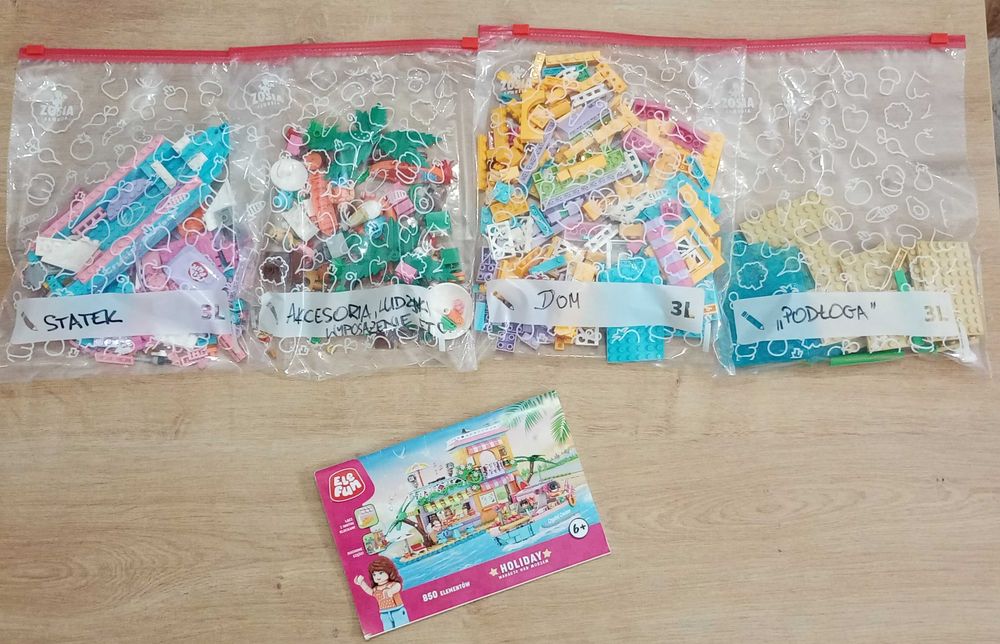 Klocki ELEFUN Wakacje nad morzem 850 elementów - BARDZO DUŻY zestaw klocków typu lego