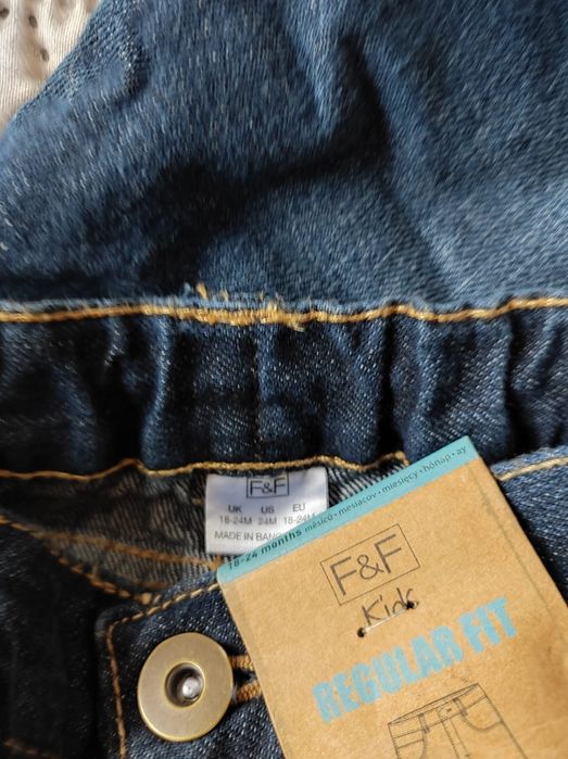 Spodnie jeansowe dla chłopca 18-24m r. 92 nowe F&F