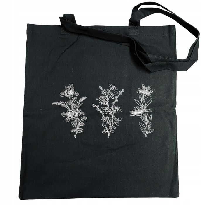 torba na zakupy nadruk kwiaty bukiet kwiatów