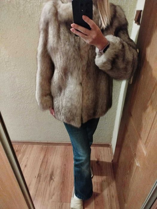 Kurtka z szarego lisa