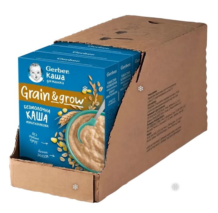 Каша Gerber ВІД 10 ПАЧОК + 2 В ПОДАРУНОК(09,2026)безмолочная  мультизл