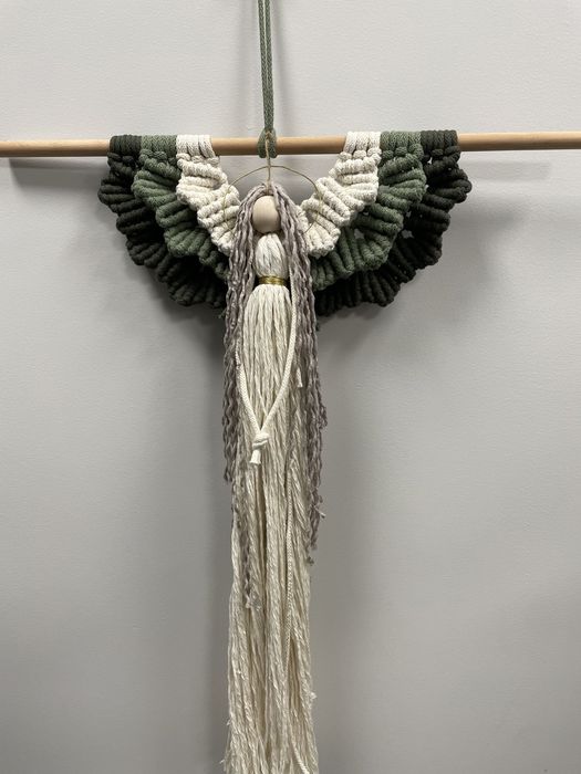 Makrama Anioł, handmade, opcja wyboru kolorów.