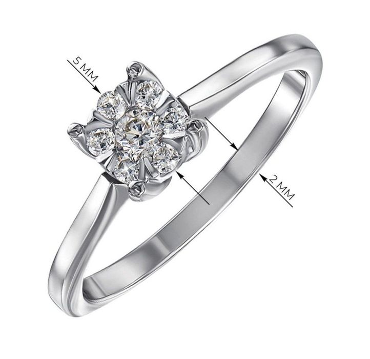 Каблучка з діамантами