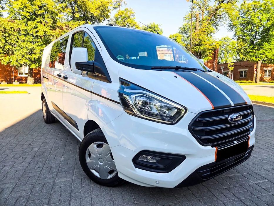 Ford Transit Custom L2H1+DŁUGI+LONG+LIMITED+BRYGADÓWKA+6OSÓB+duża NAWI+czujniki parktronik