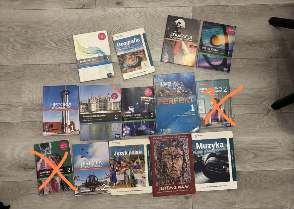 Podręczniki klasa 1/2 liceum, techinkum