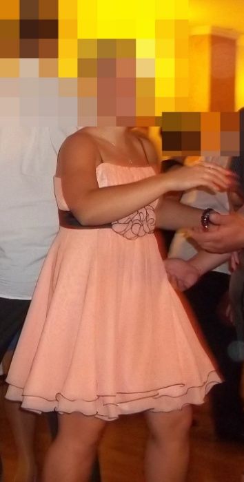 sukienki rozmiar L i XL jasny pomarańczowy, granatowy