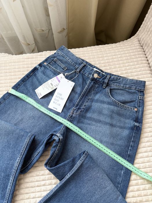 Джинси сині/сірі моми 38/М mex.28 /100% бавовна на осінь