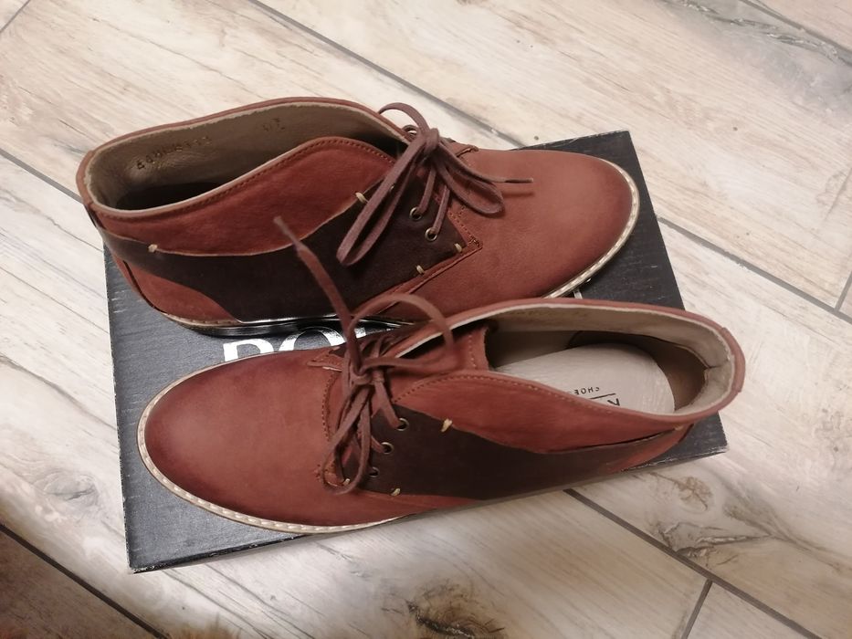 Skorzane trzewiki 36.