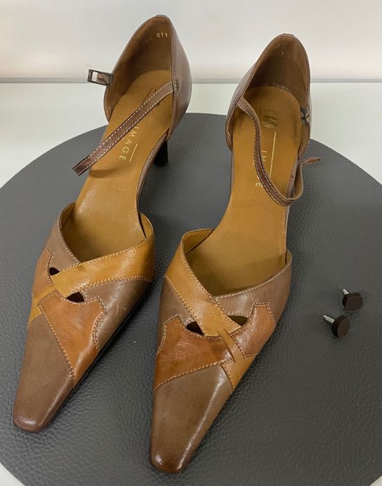 Brązowe buty na obcasie czółenka 40 nowe