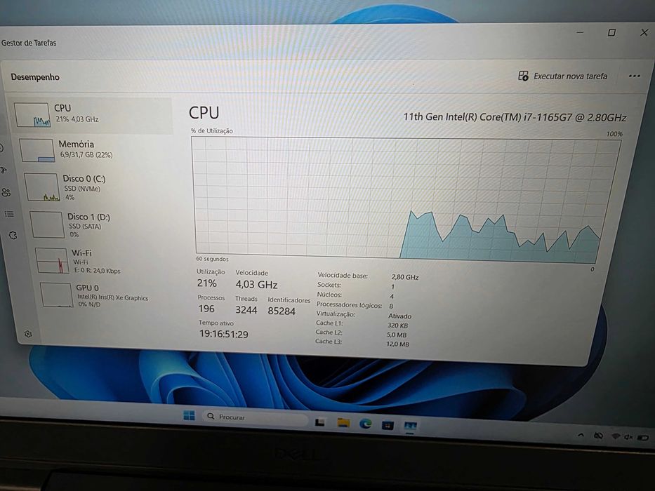 Portátil DELL - Intel i7-1165G7 | 32GB RAM