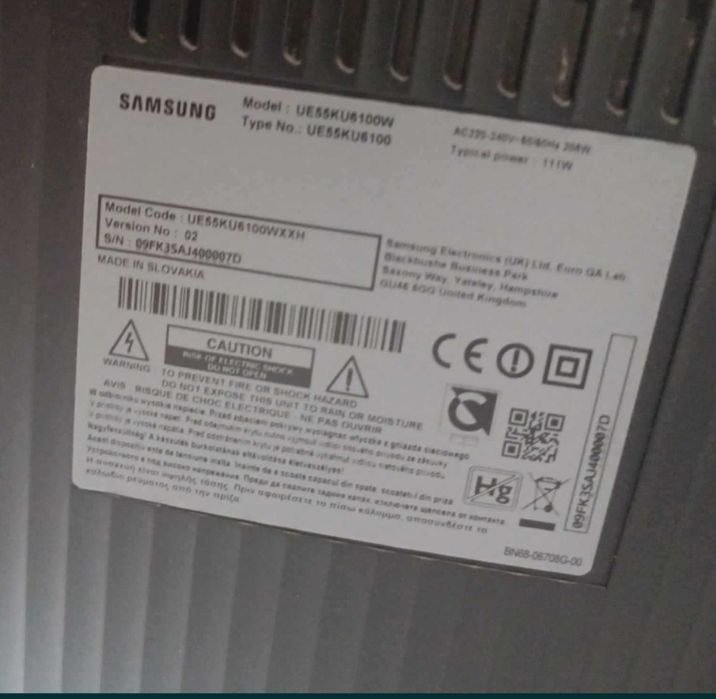 Telewizor samsung model UE55KU6100W uszkodzona matryca