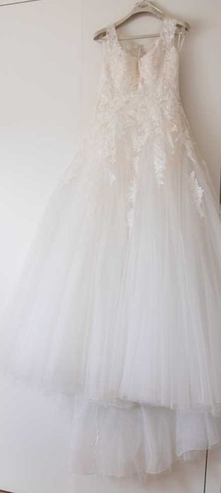 Vestido de Noiva San Patrick + Véu (OFERTA saiote, liga e saco protetor de transporte)