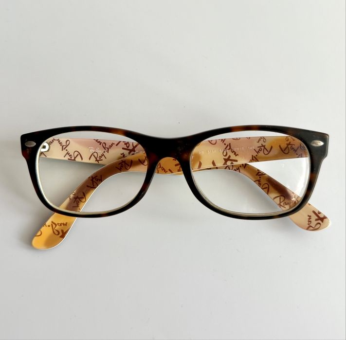 Оправа окуляри Ray-Ban RB 5184, чорна оправа з бежевими вставками черепаха 5409