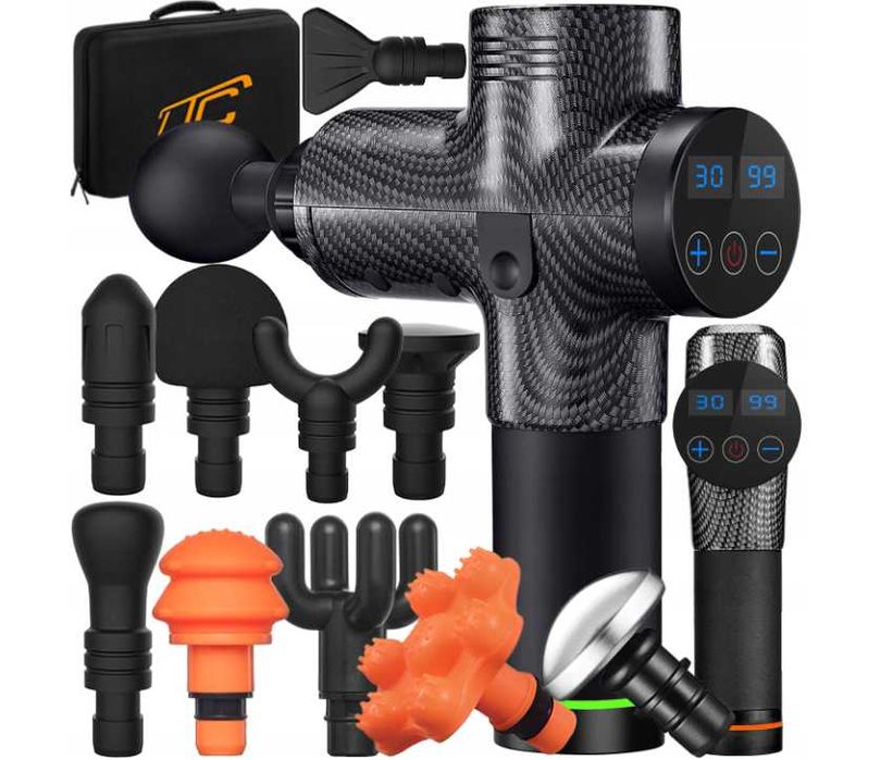 Pistolet do masażu – Masażer pleców stóp karku 10 końcówek