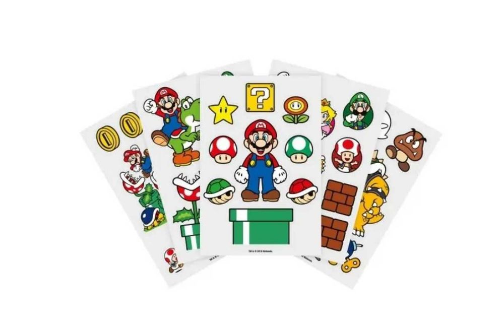 Naklejki Pyramid TS7405 Super Mario Mushroom Kingdom 39 sztuk