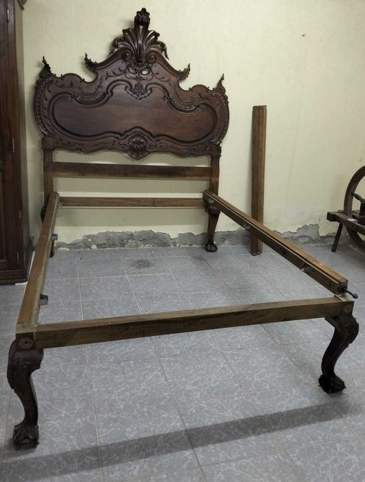 Mobília Vintage - Quarto de casal - Completo (madeira maciça)