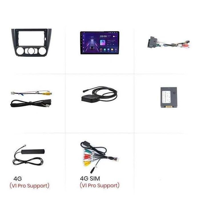 Radio 9" 2DIN Android Auto CarPlay Navi BMW 1 E81-E88 PL