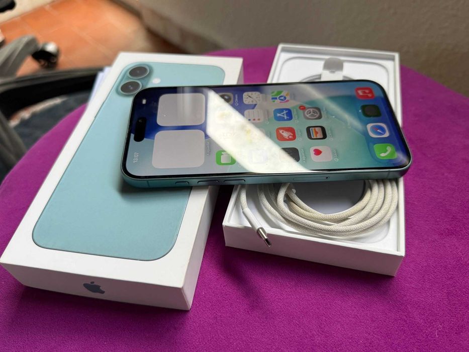 Vendo troco iPhone 16 Plus 128Gb Verde Água C/Fatura e Garantia