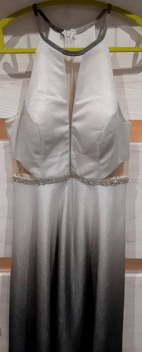 Sukienka ombre (srebrno-czarna) na Sylwestra/wesele/studniówke