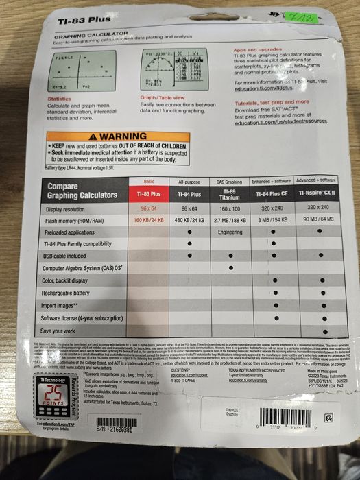Kalkulator Texas Instruments TI-83 Plus