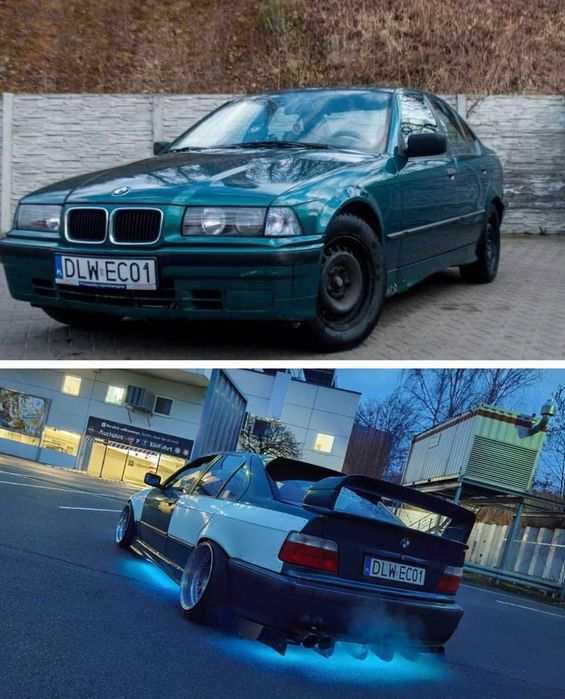 Felony BMW 3 E36 SEDAN 6 elementów Wycięcia na Klamki podkład