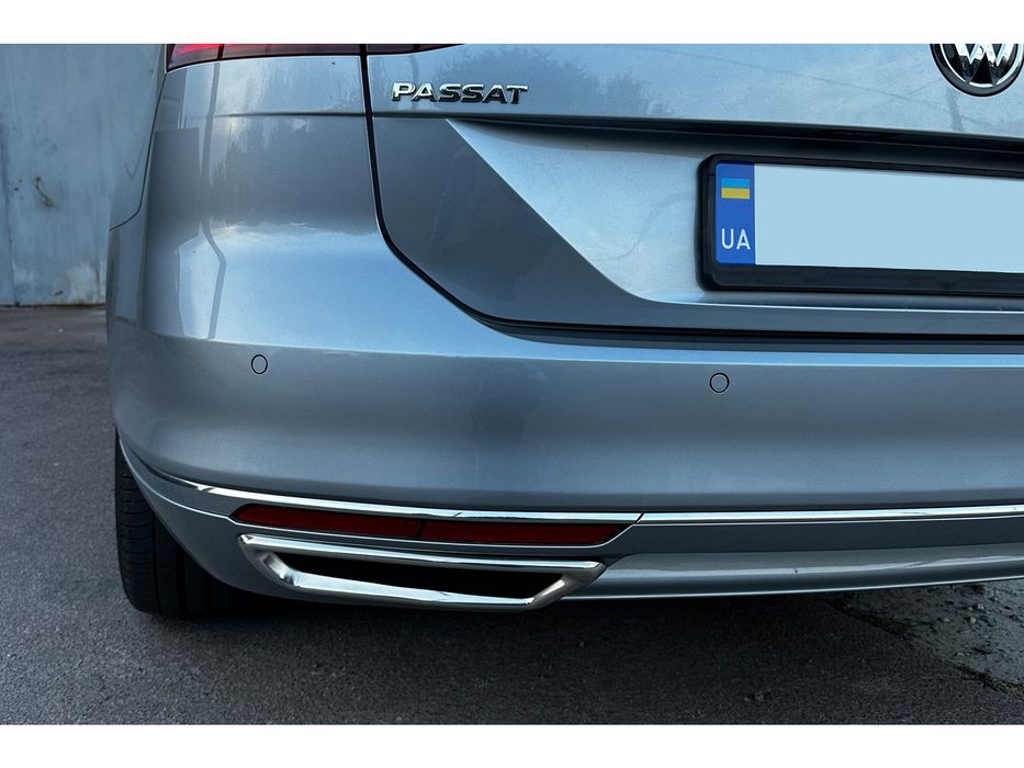 Volkswagen Passat B8 2015-2023 рр. Накладки імітація глушника SD/SW (2015-2018, 2 шт, нерж) Carmos - Турецька сталь