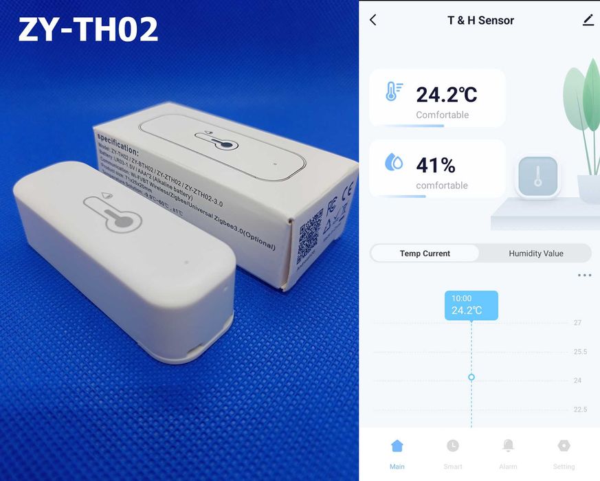 Tuya Wi-Fi розумний термометр гігрометр