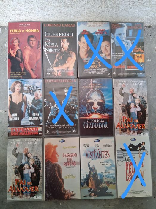 Filmes variados em VHS