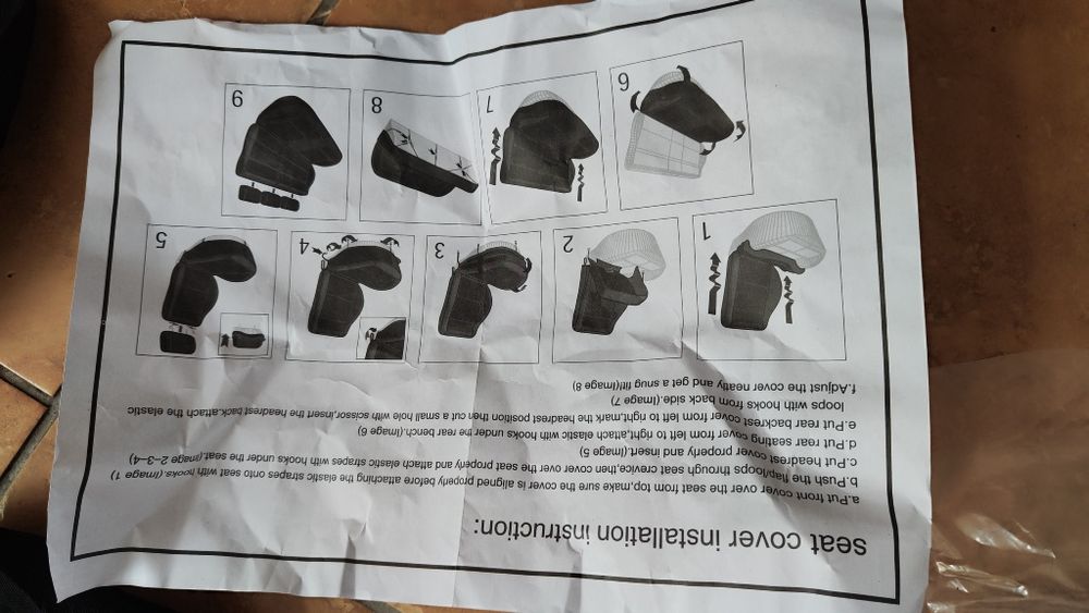 Pokrowce tylna kanapa 2 sztuki