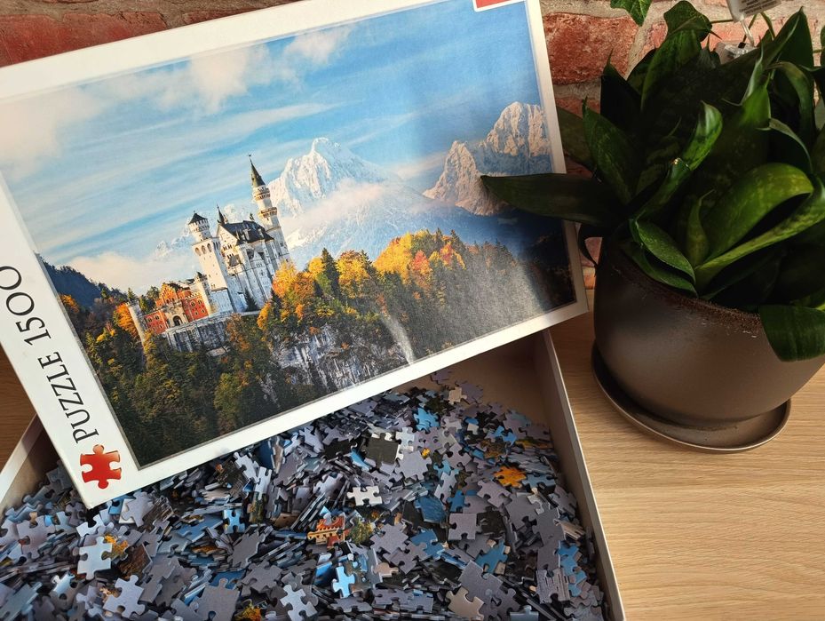 Puzzle 1500 elmentów "Alpy Bawarskie" Zamek Neuwachstein