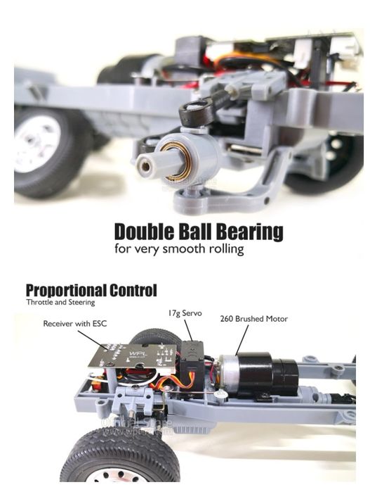Carro Carrinha RC caixa aberta Pickup Suzuki Carry WPL D12 RTR 1:10