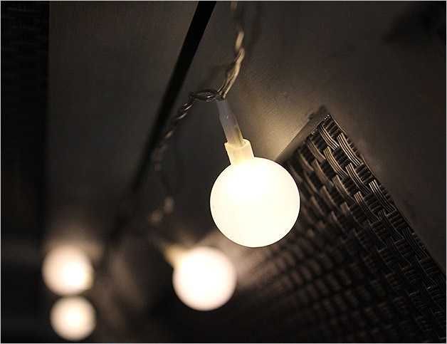 Lampki BIAŁE girlanda świetlna ogrodowa ZEW 50 LED 21 M