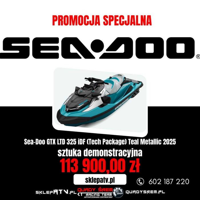 Sea-Doo GTX LTD 325 iDF (Tech Package) Teal Metallic 2025 DEMO