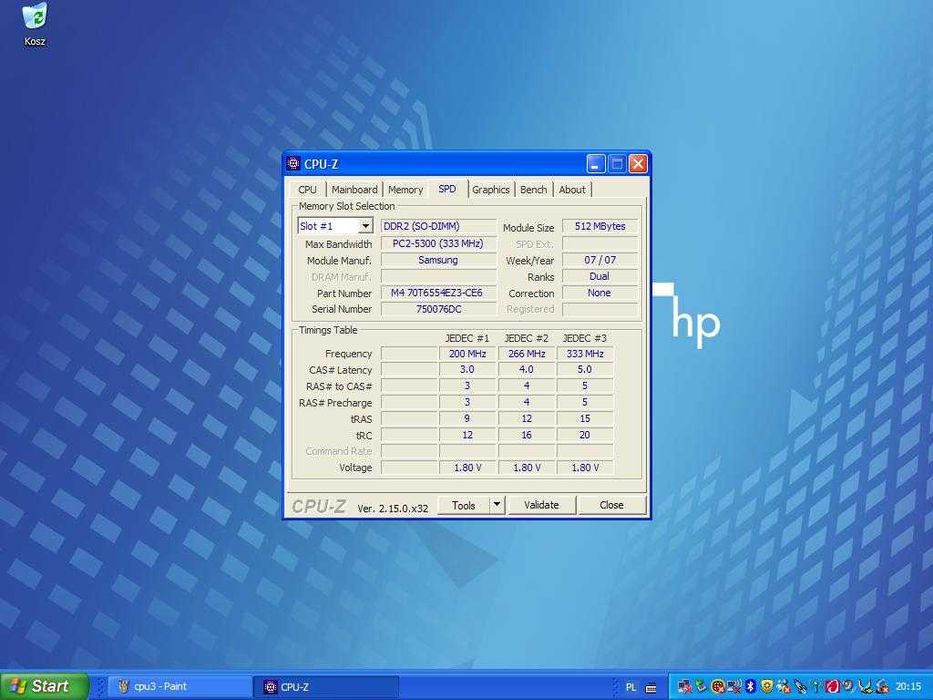 Laptop HP Compaq nx6325 (komputer retro)