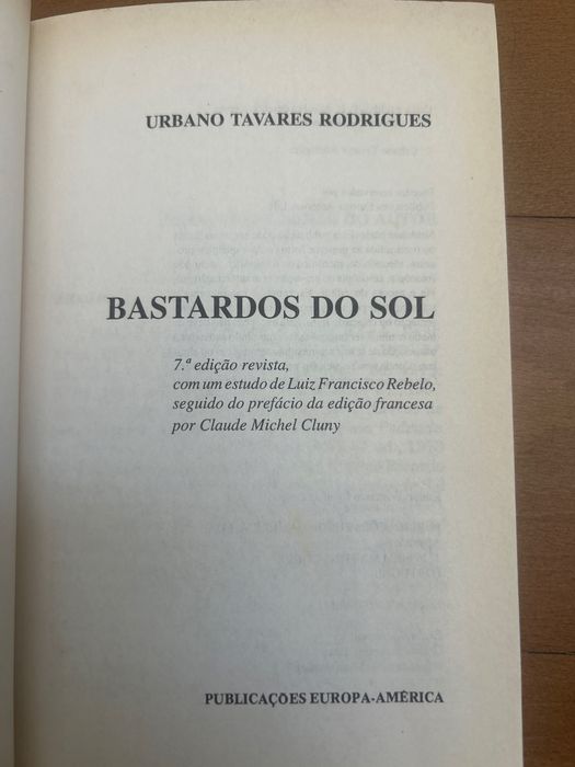 Bastardo ao sol - Urbano Tavares Rodrigues