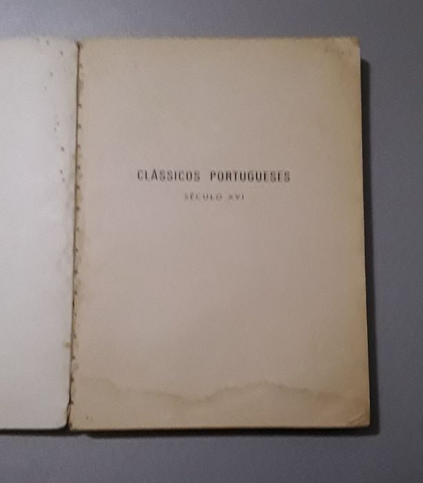 Clássicos Portugueses - Século XVI - Mário Fiúza, 1 Volume