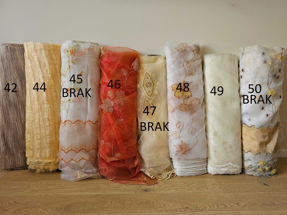 Firany zasłony tkaniny wyprzedaż