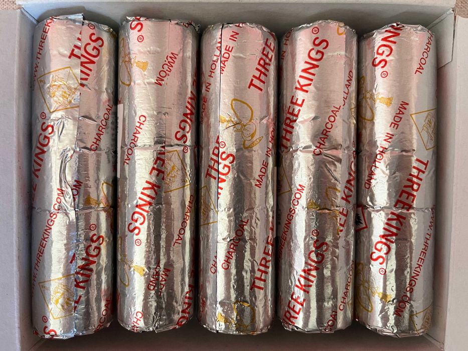 Lote de 100 Pastilhas Carvão Vegetal Three Kings